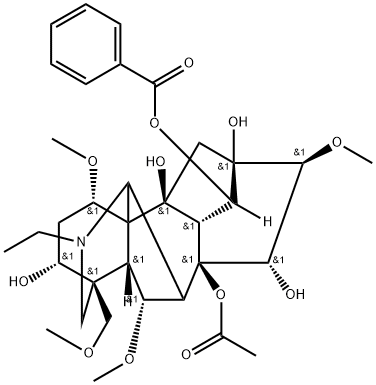 10-羟基乌头碱 结构式