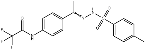 2,2,2-trifluoro-N-[4-[(Z)-C-methyl-N-[(4-methylphenyl)sulfonylamino]carbonimidoyl]phenyl]acetamide 结构式