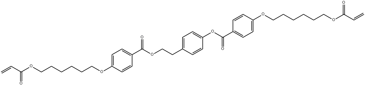 4-[2-[[4-[[6-[(1-Oxo-2-propen-1-yl)oxy]hexyl]oxy]benzoyl]oxy]ethyl]phenyl 4-[[6-[(1-oxo-2-propen-1-yl)oxy]hexyl]oxy]benzoate 结构式