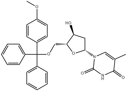Thymidine, 5'-O-[(4-methoxyphenyl)diphenylmethyl]- 结构式