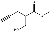 4-Pentynoic acid, 2-(hydroxymethyl)-, methyl ester 结构式