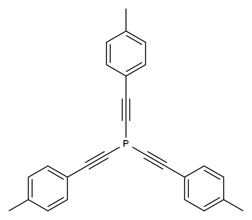 tris[2-(4-methylphenyl)ethynyl]phosphine 结构式