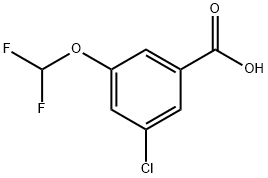 3-氯-5-(二氟甲氧基)苯甲酸 结构式