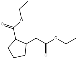 Cyclopentaneacetic acid, 2-(ethoxycarbonyl)-, ethyl ester 结构式