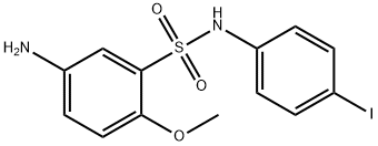 5-氨基-N-(4-碘苯基)-2-甲氧基苯-1-磺酰胺 结构式