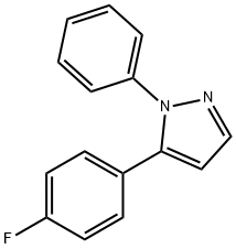 1H-Pyrazole, 5-(4-fluorophenyl)-1-phenyl- 结构式