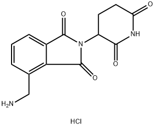 4-(氨基甲基)-2-(2,6-二氧代哌啶-3-基)异吲哚啉-1,3-二酮盐酸盐 结构式