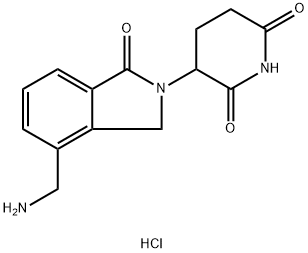 3-(7-氨基亚甲基-3-氧代-1H-异吲哚-2-基)哌啶-2,6-二酮 结构式