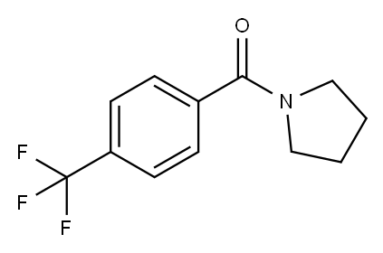 1-吡咯烷基[4-(三氟甲基)苯基]-甲酮 结构式