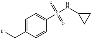 Benzenesulfonamide, 4-(bromomethyl)-N-cyclopropyl- 结构式