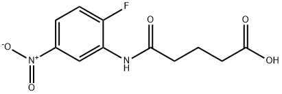 Pentanoic acid, 5-[(2-fluoro-5-nitrophenyl)amino]-5-oxo- 结构式