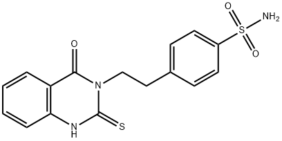 4-[2-(1,4-二氢-4-氧代-2-硫代-3(2H)-喹唑啉基)乙基]苯磺酰胺 结构式