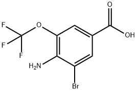 Benzoic acid, 4-amino-3-bromo-5-(trifluoromethoxy)- 结构式