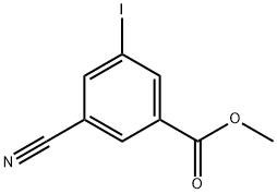 Benzoic acid, 3-cyano-5-iodo-, methyl ester 结构式