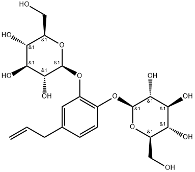 3,4-Dihydroxyallylbenzene 3,4-di-O-glucoside 结构式
