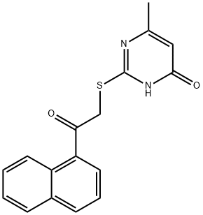4(3H)-Pyrimidinone, 6-methyl-2-[[2-(1-naphthalenyl)-2-oxoethyl]thio]- 结构式