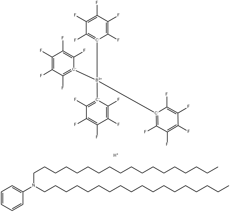 N,N-双十八烷基苯铵四(五氟苯基)硼酸盐 结构式