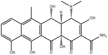 (4S,4aR,5R,12aS)-4-(dimethylamino)-3,5,10,11,12a-pentahydroxy-6-methyl-1,12-dioxo-1,4,4a,5,12,12a-hexahydrotetracene-2-carboxamide 结构式