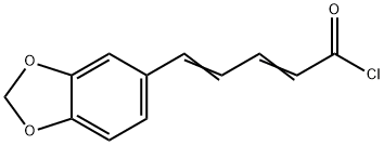 2,4-Pentadienoyl chloride, 5-(1,3-benzodioxol-5-yl)- 结构式