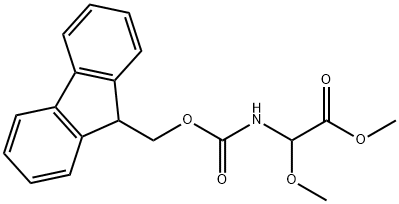 Acetic acid, 2-[[(9H-fluoren-9-ylmethoxy)carbonyl]amino]-2-methoxy-, methyl ester 结构式