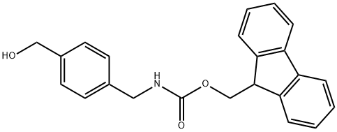 Carbamic acid, N-[[4-(hydroxymethyl)phenyl]methyl]-, 9H-fluoren-9-ylmethyl ester 结构式