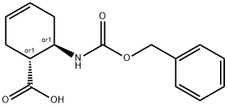 3-Cyclohexene-1-carboxylic acid, 6-[[(phenylmethoxy)carbonyl]amino]-, (1R,6R)-rel- 结构式