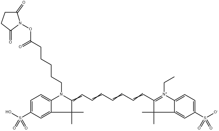 磺化Cy7琥珀酰亚胺酯 结构式