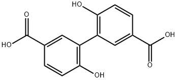 6,6'-二羟基-3,3'-联苯二甲酸 结构式