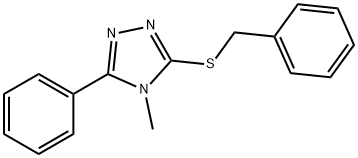 3-(苄硫基)-4-甲基-5-苯基-4H-1,2,4-三唑 结构式