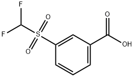 3-二氟甲磺酰基苯甲酸 结构式