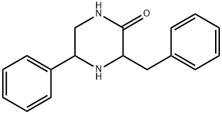 2-Piperazinone, 5-phenyl-3-(phenylmethyl)- 结构式