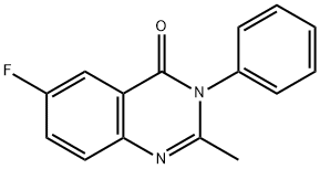 6-氟-2-甲基-3-苯基喹唑啉-4(3H)-酮 结构式