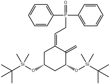 Phosphine oxide, [(2Z)-2-[(3R,5R)-3,5-bis[[(1,1-dimethylethyl)dimethylsilyl]oxy]-2-methylenecyclohexylidene]ethyl]diphenyl- 结构式