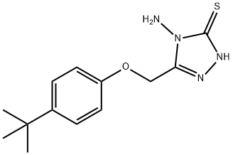 3H-1,2,4-Triazole-3-thione, 4-amino-5-[[4-(1,1-dimethylethyl)phenoxy]methyl]-2,4-dihydro- 结构式