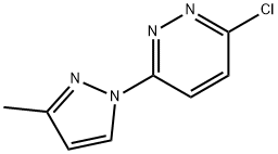 3-氯-6-(3-甲基-1H-吡唑-1-基)哒嗪 结构式