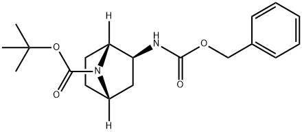 (1R,2S,4S)-叔丁基2-((苄氧基)羰基)氨基)-7-氮杂双环[2.2.1]庚烷-7-羧酸酯 结构式