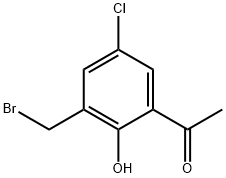 3-(溴甲基)-5-氯-2-羟基苯乙酮 结构式