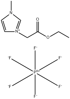 1-乙酯甲基-3-甲基咪唑六氟磷酸盐 结构式