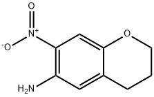 2H-1-Benzopyran-6-amine, 3,4-dihydro-7-nitro- 结构式