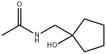 N-[(1-羟基环戊基)甲基]乙酰胺 结构式
