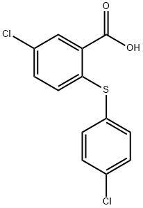 Benzoic acid, 5-chloro-2-[(4-chlorophenyl)thio]- 结构式