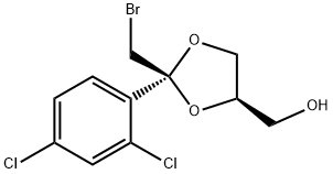 1,3-Dioxolane-4-methanol, 2-(bromomethyl)-2-(2,4-dichlorophenyl)-, (2S,4R)- 结构式