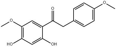 1-(2,4-Dihydroxy-5-methoxyphenyl)-2-(4-methoxyphenyl)ethanone 结构式