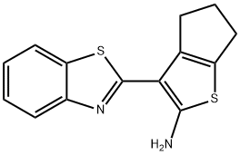 3-(1,3-苯噻唑-2-基)-4H,5H,6H-环戊二烯[B]噻吩-2-胺 结构式