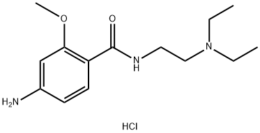 4-氨基-N-[2-(二乙氨基)乙基]-2-甲氧基苯甲酰胺盐酸盐 结构式