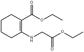 1-?Cyclohexene-?1-?carboxylic acid, 2-?[(2-?ethoxy-?2-?oxoethyl)?amino]?-?, ethyl ester 结构式