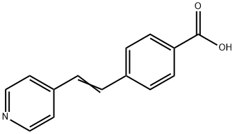 4-[(E)-2-(pyridine-4-yl)ethenyl]benzoic acid 结构式