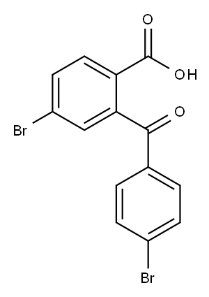 4-溴-2-(4-溴苯甲酰基)苯甲酸 结构式