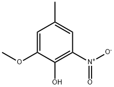 2-甲氧基-4-甲基-6-硝基苯酚 结构式