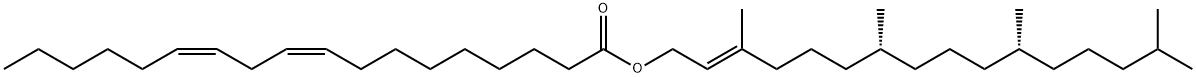 9,12-Octadecadienoic acid (9Z,12Z)-, (2E,7R,11R)-3,7,11,15-tetramethyl-2-hexadecen-1-yl ester 结构式